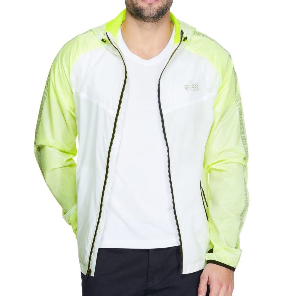 New GUESS Men's Lex Neon Windbreaker